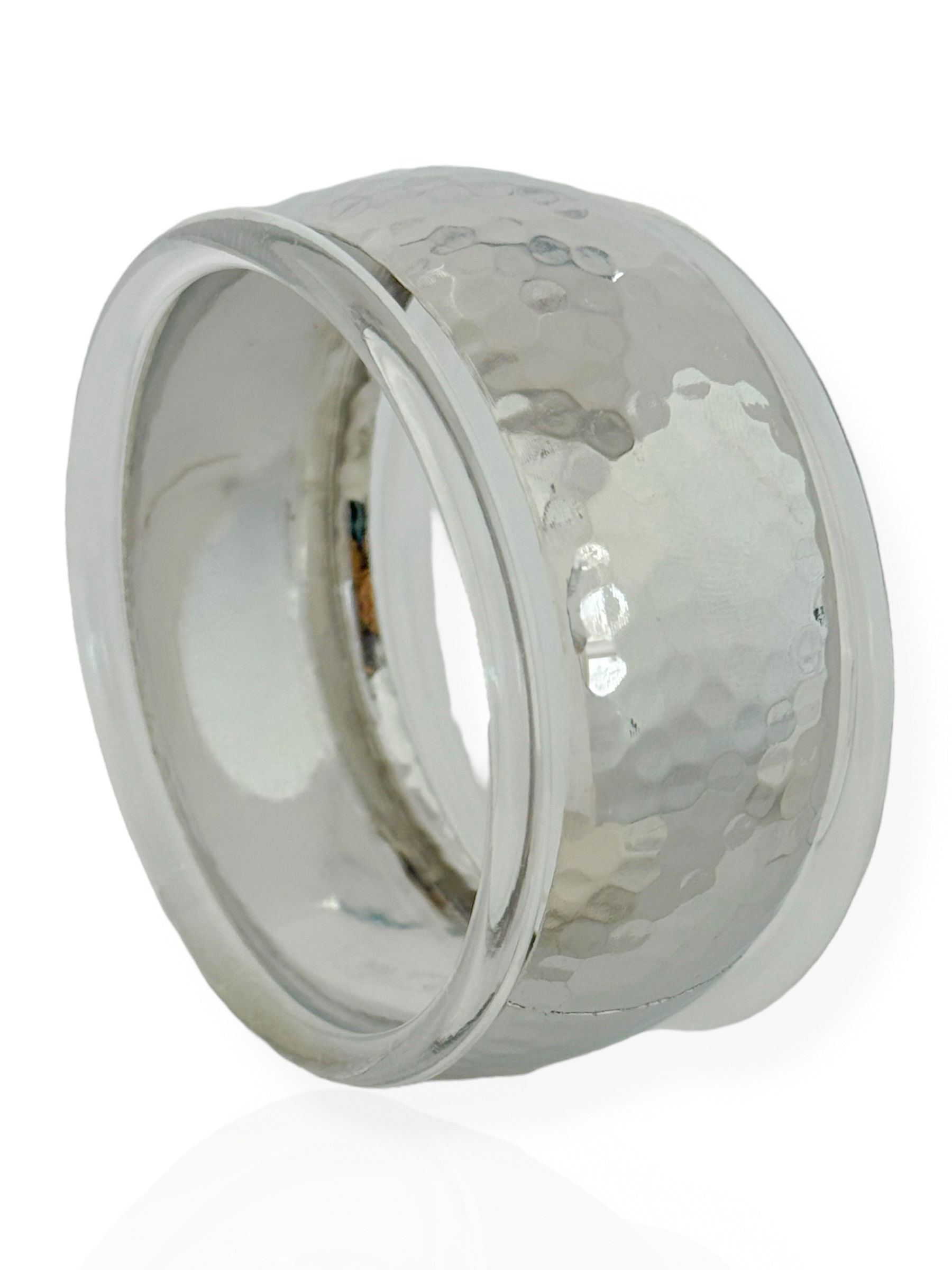 Bracelete Folheado a Ouro 18k e Prata Martelado e Aro Resinado