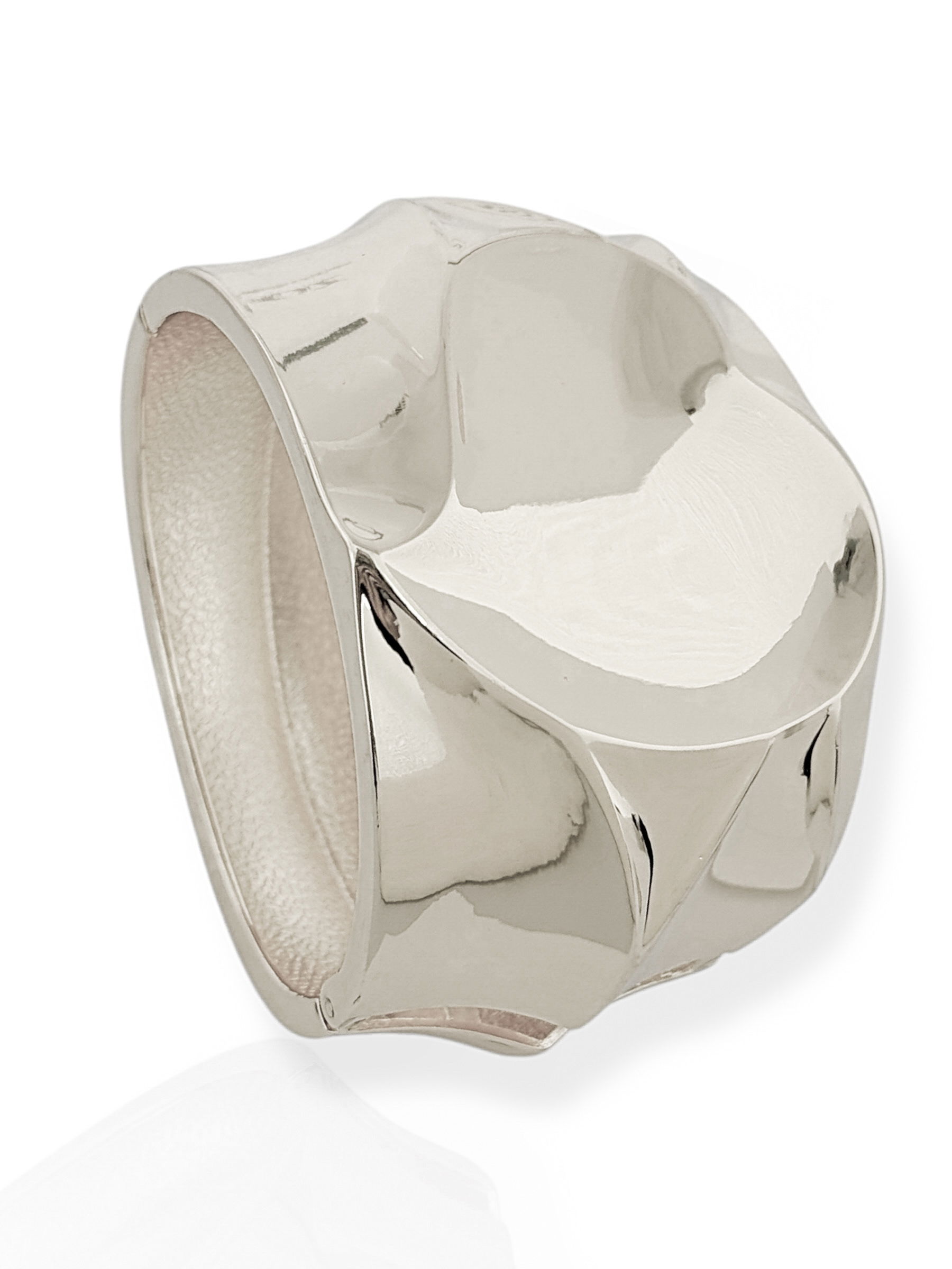 Bracelete Folheado a Ouro 18k e Prata Maxi Com Design Coração