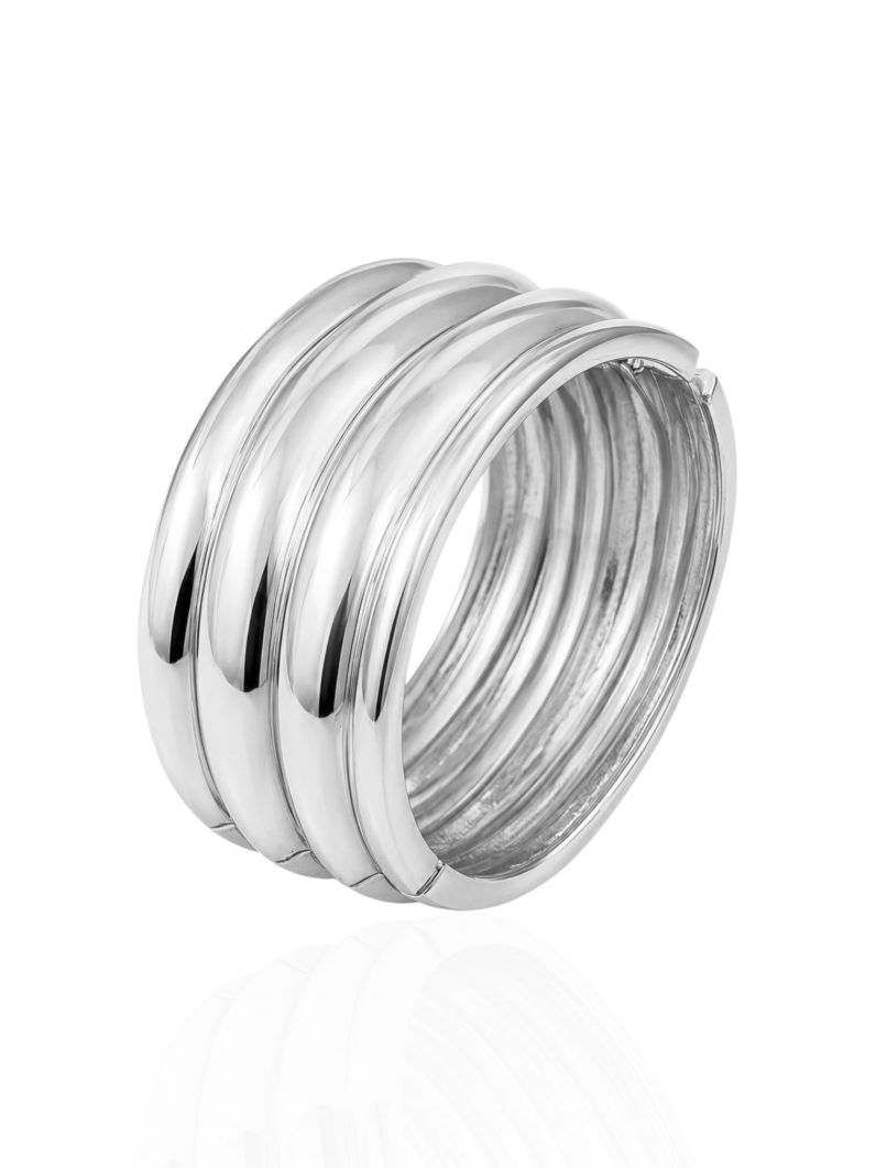 Bracelete Folheado a Ouro 18k e Prata Maxi Detalhado