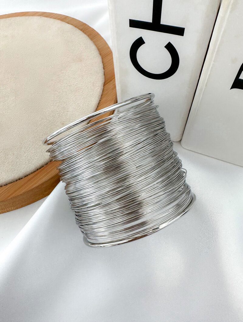 Bracelete Folheado a Ouro 18k e Prata Maxi Fios