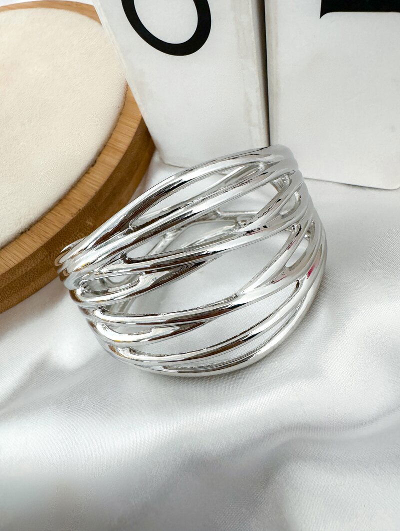 Bracelete Folheado a Ouro 18k e Prata Maxi Fios