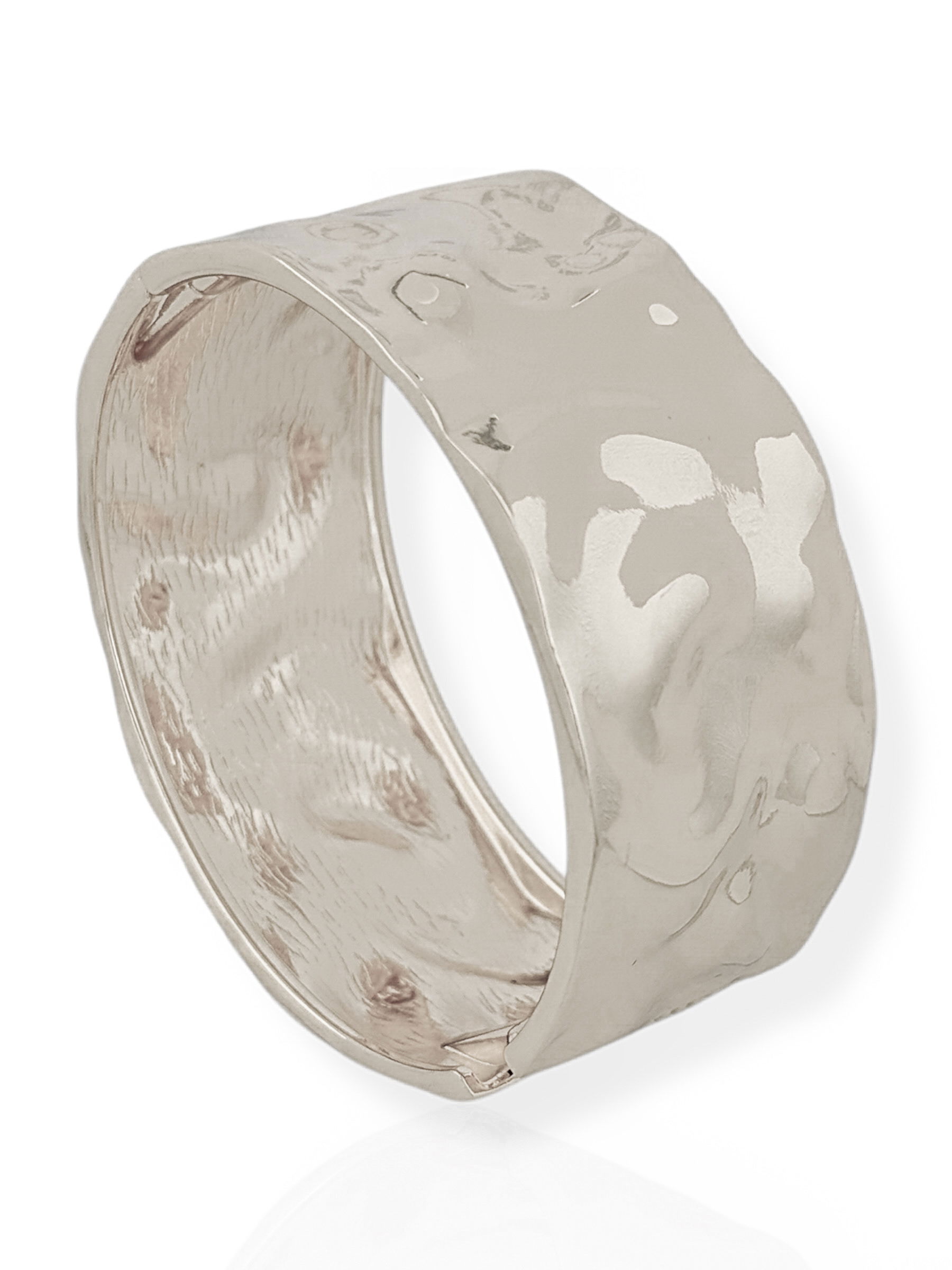 Bracelete Folheado a Ouro 18k e Prata Maxi Martelado