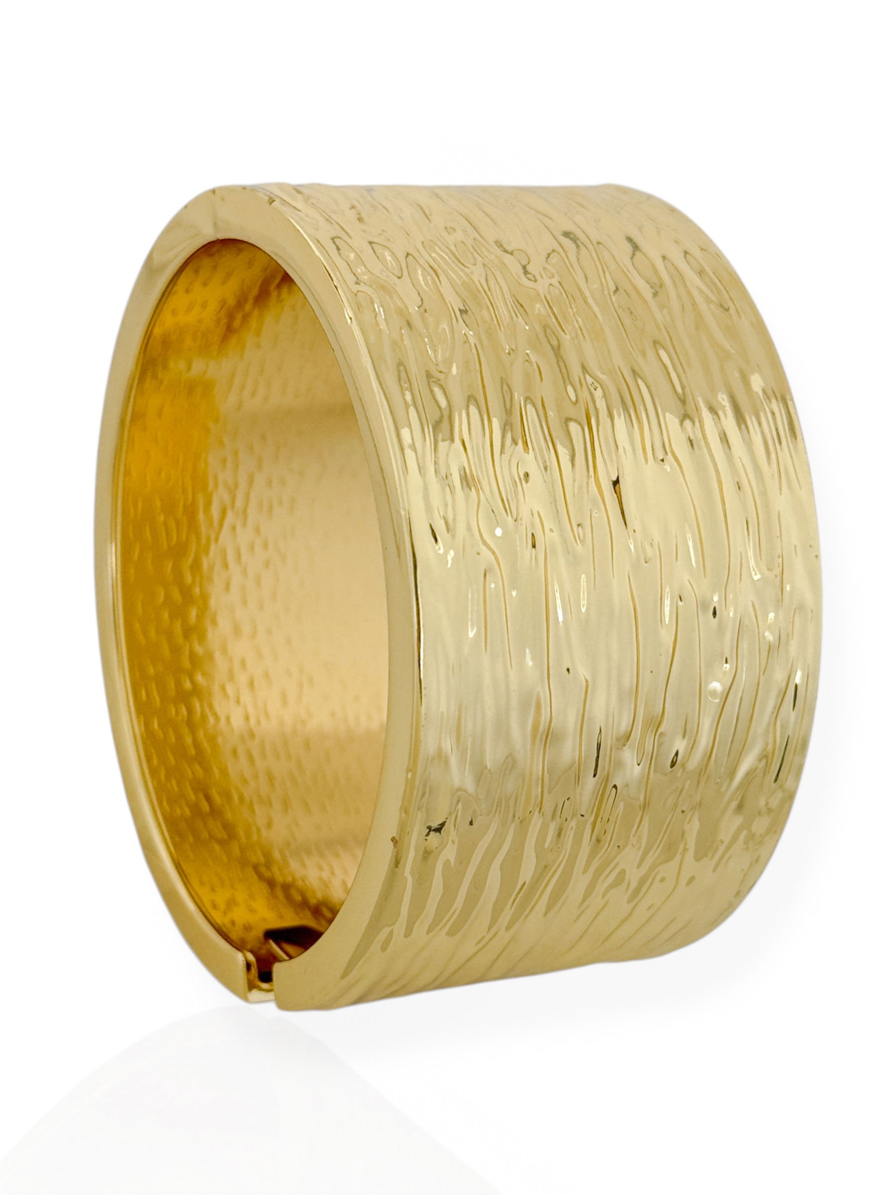 Bracelete Folheado a Ouro 18k e Prata Maxi Martelado