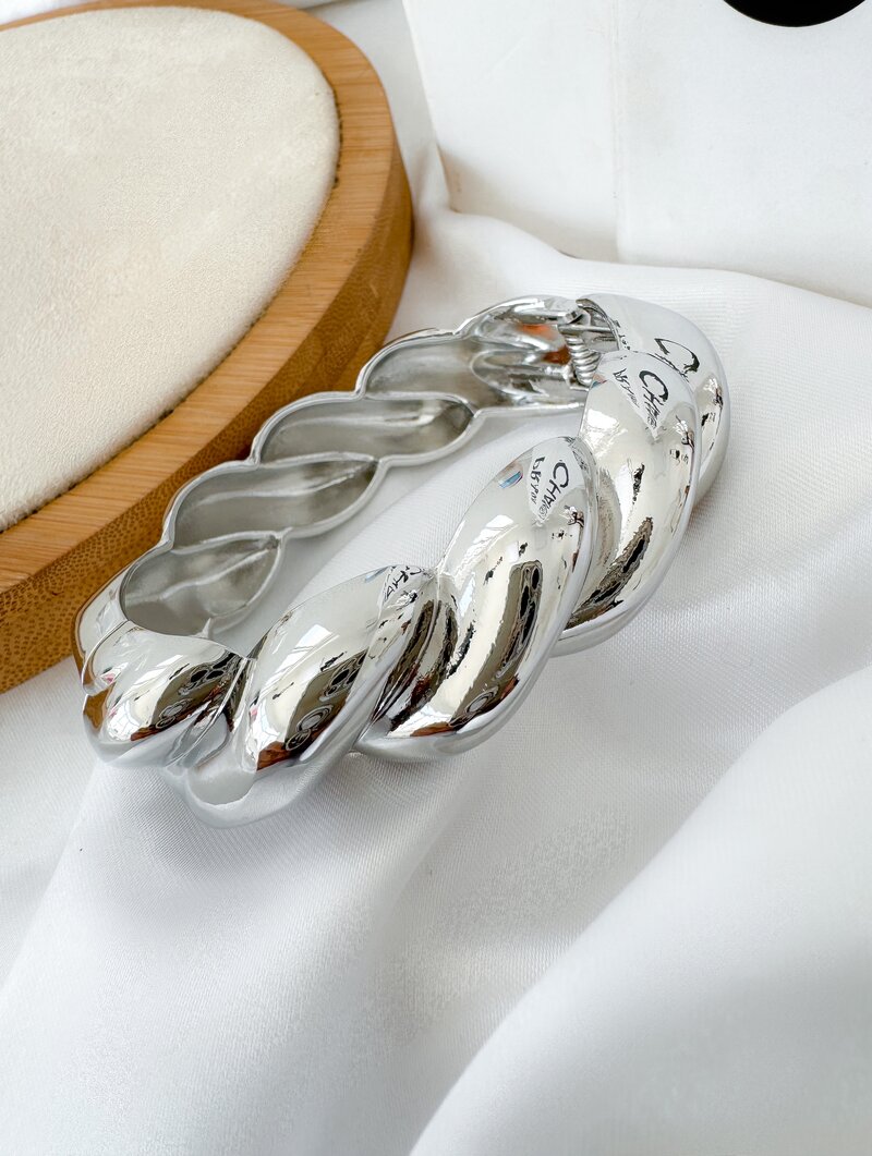 Bracelete Folheado a Ouro 18k e Prata Maxi Torcido