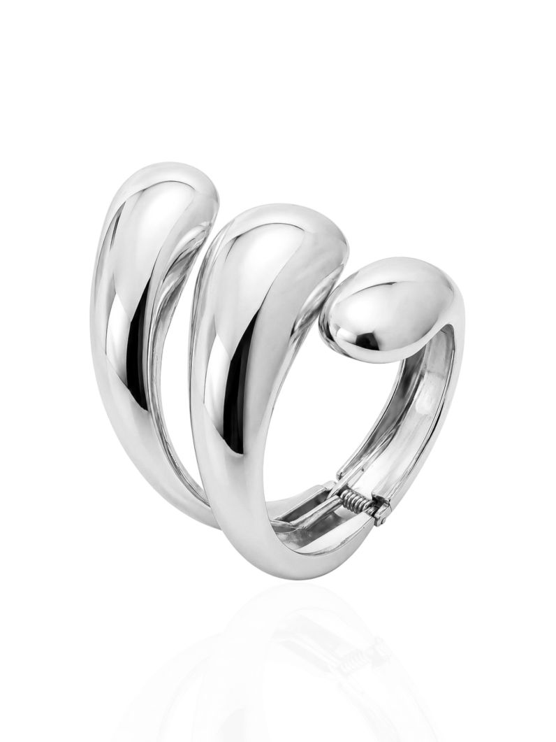 Bracelete Folheado a Ouro 18k e Prata Maxi Triplo Liso
