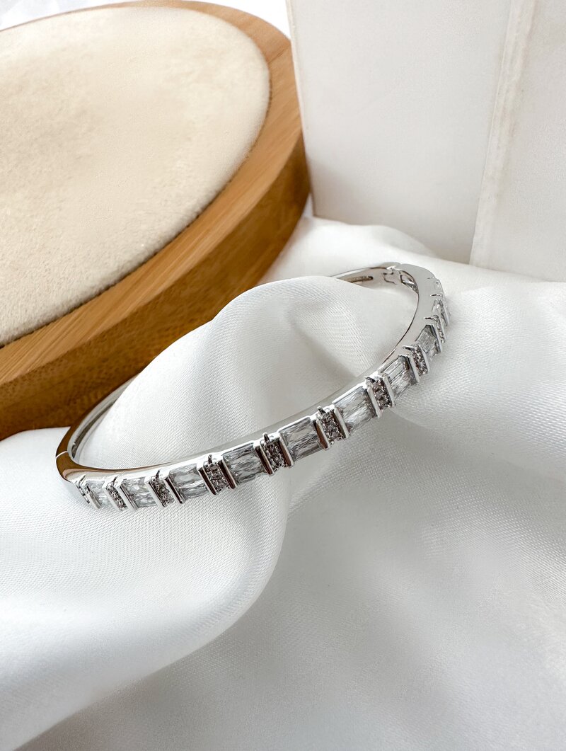 Bracelete Folheado a Ouro 18k e Prata Navetes com Entremeios