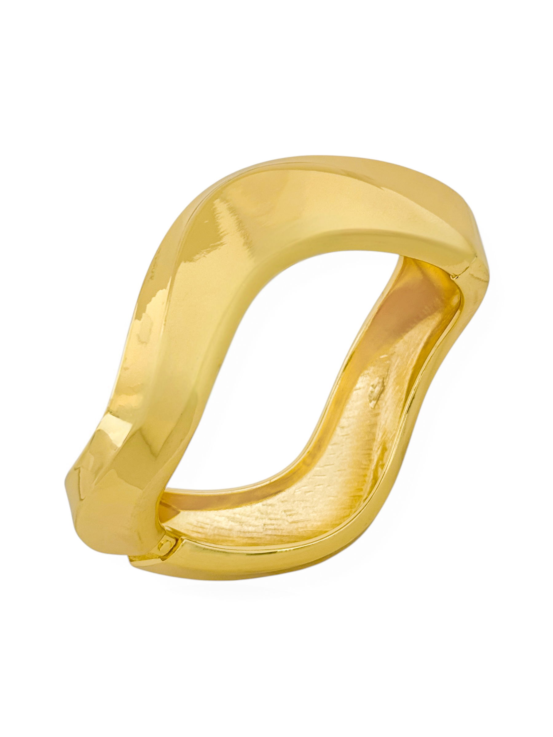 Bracelete Folheado a Ouro 18k e Prata Ondulado