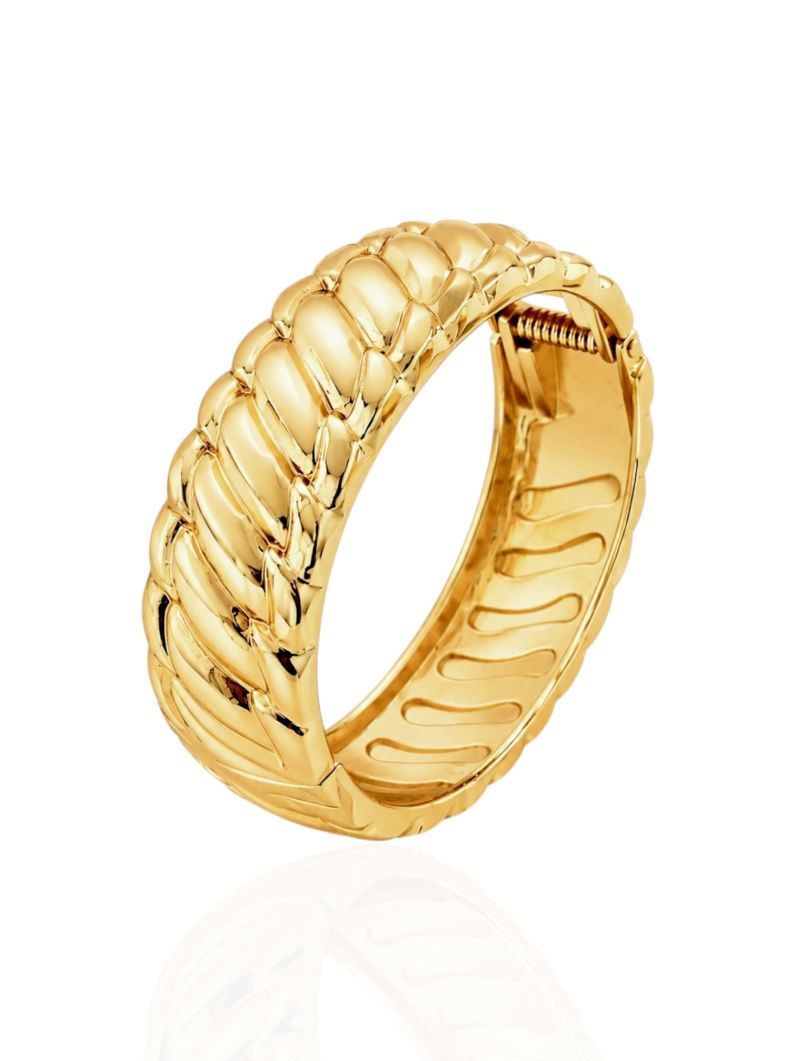 Bracelete Folheado a Ouro 18k e Prata Prego Desenhado