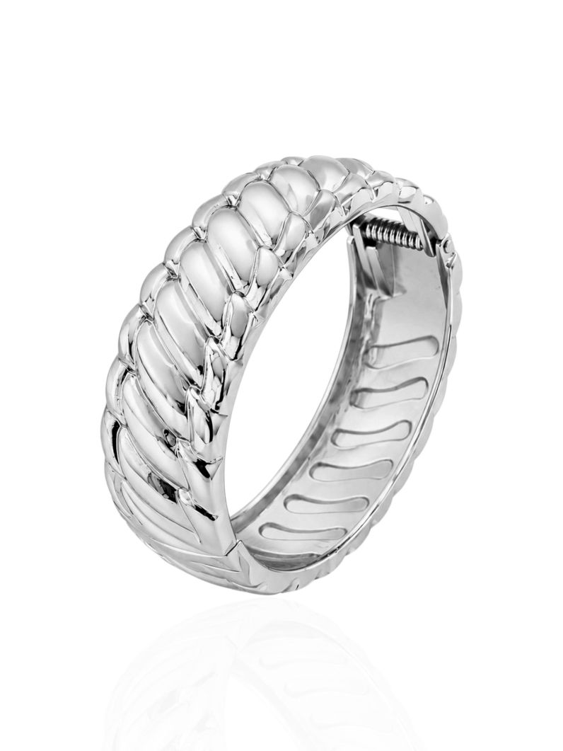 Bracelete Folheado a Ouro 18k e Prata Prego Desenhado