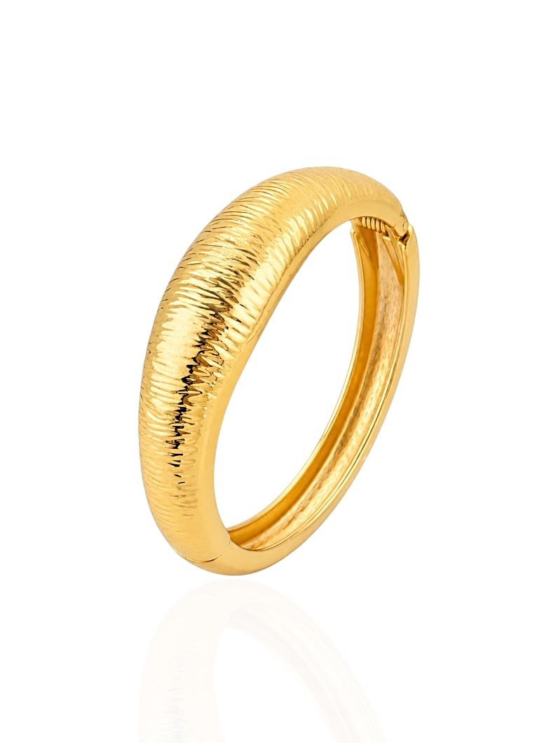 Bracelete Folheado a Ouro 18k e Prata Texturizado