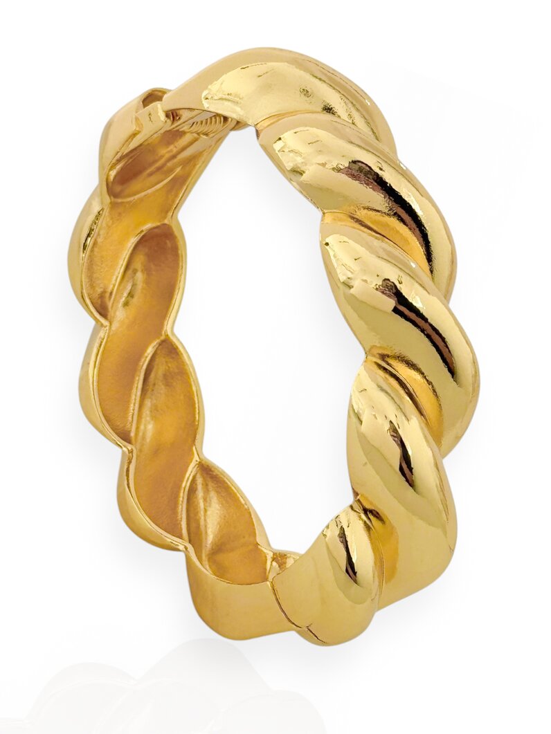 Bracelete Folheado a Ouro 18k e Prata Torcido