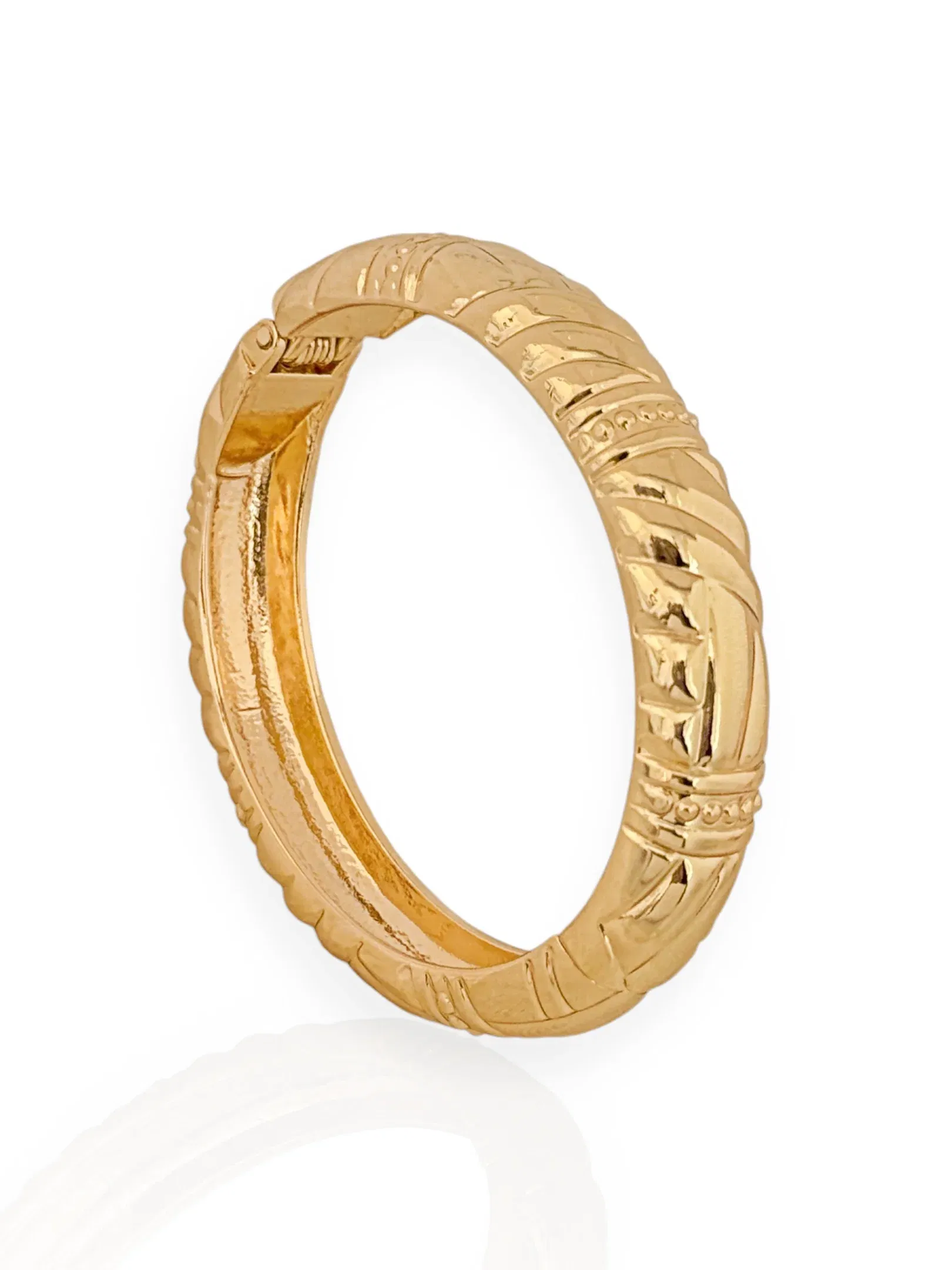 Bracelete Folheado a Ouro 18k e Prata Trabalhado