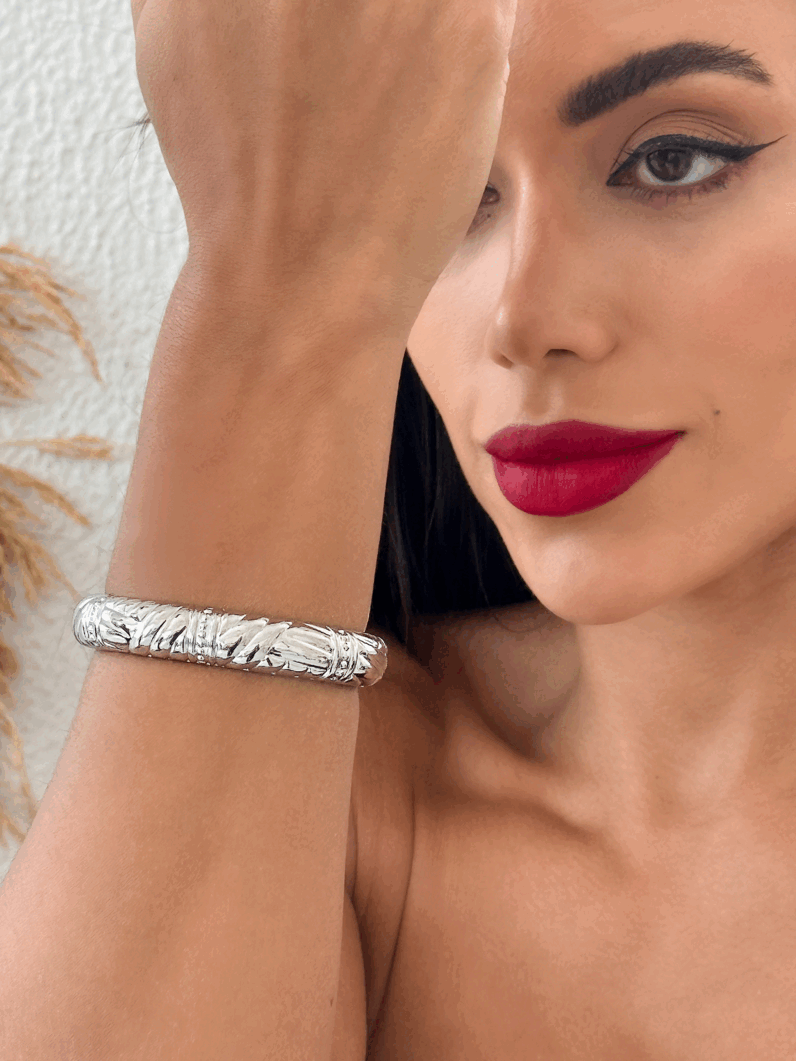 Bracelete Folheado a Ouro 18k e Prata Trabalhado