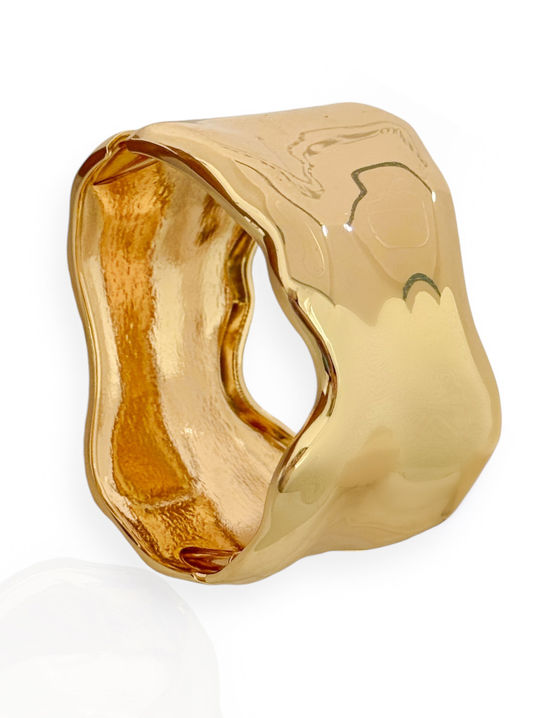Bracelete Folheado a Ouro 18k e Prata tubo ondulado