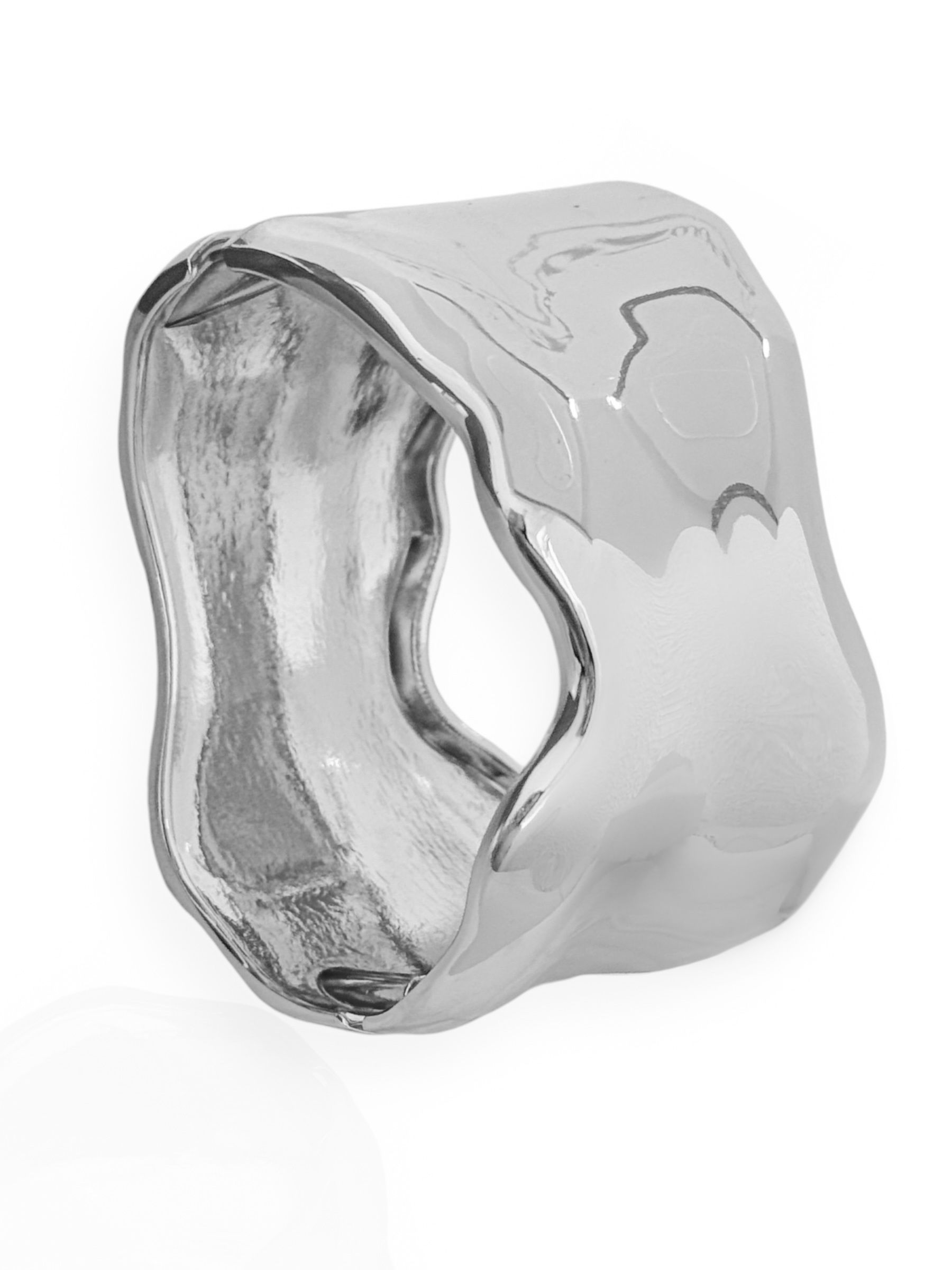 Bracelete Folheado a Ouro 18k e Prata tubo ondulado