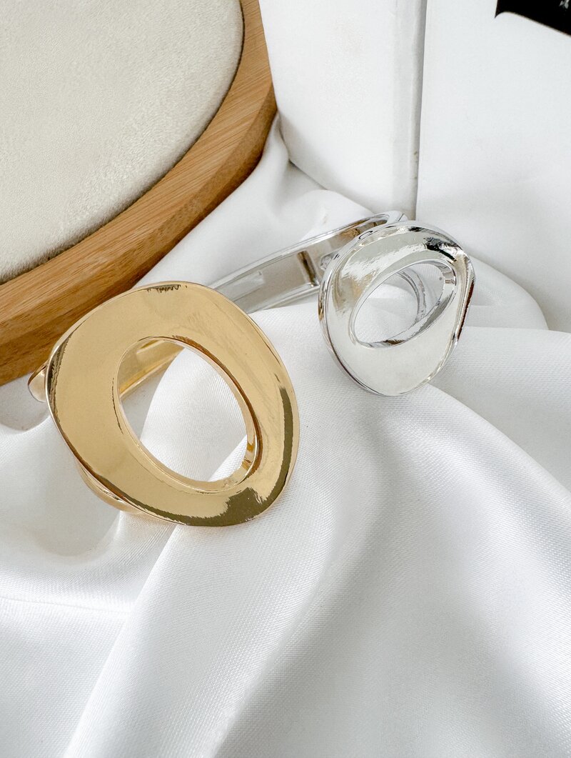 Bracelete Folheado a Ouro 18k e Prata Vazado com Maxi Elos