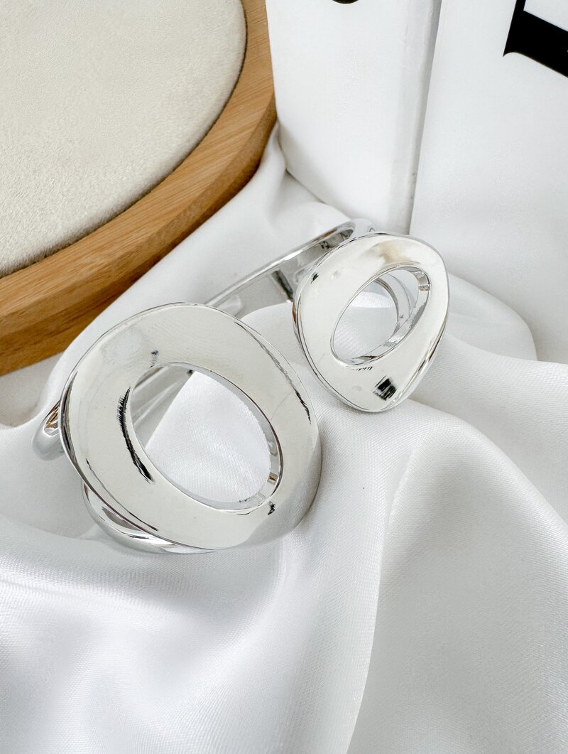 Bracelete Folheado a Ouro 18k e Prata Vazado com Maxi Elos