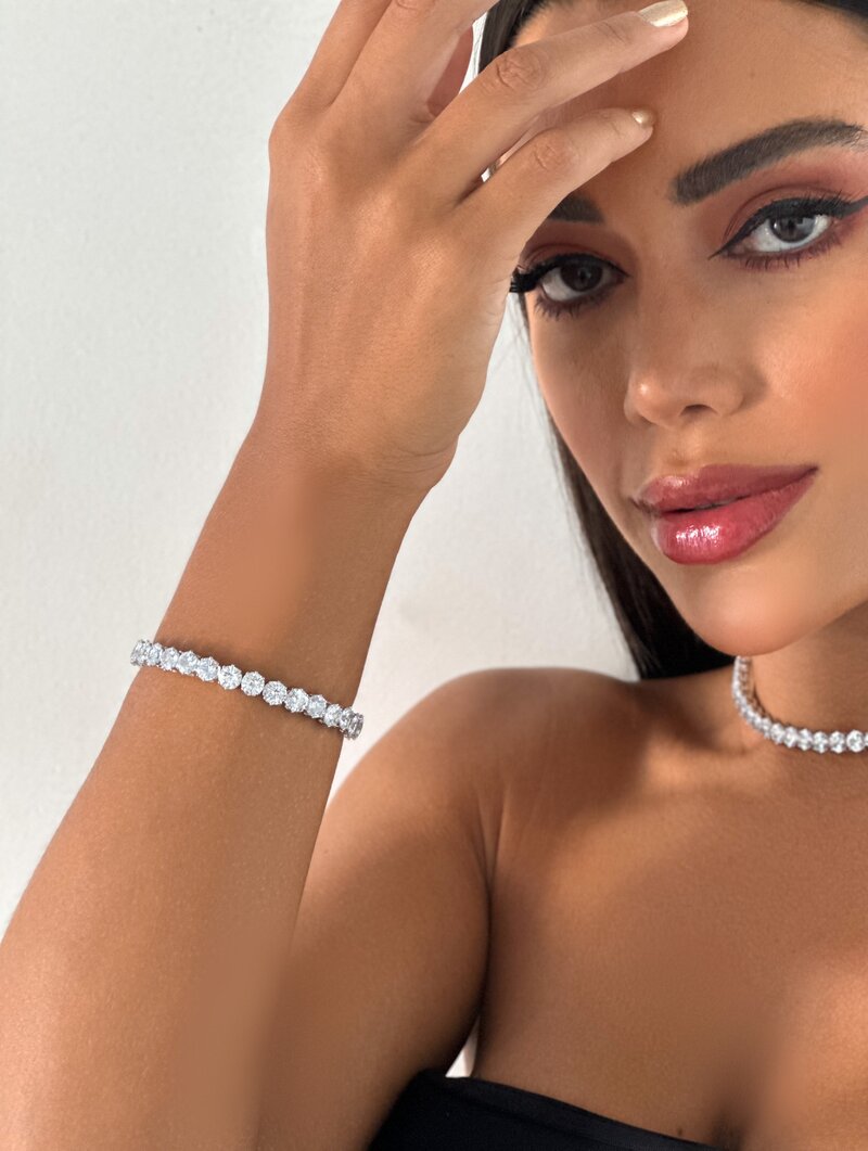 Bracelete Folheado a Ouro 18k e Prata Zircônias