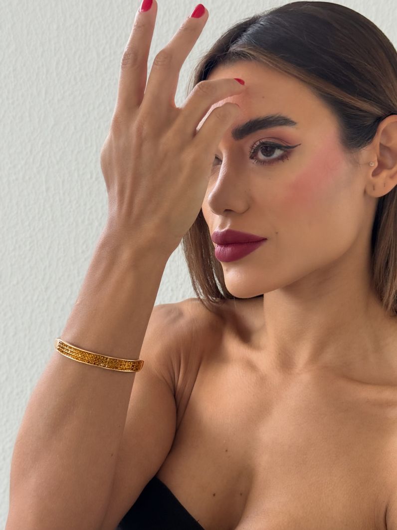 Bracelete Folheado a Ouro 18k e Prata Zircônias Coloridaas