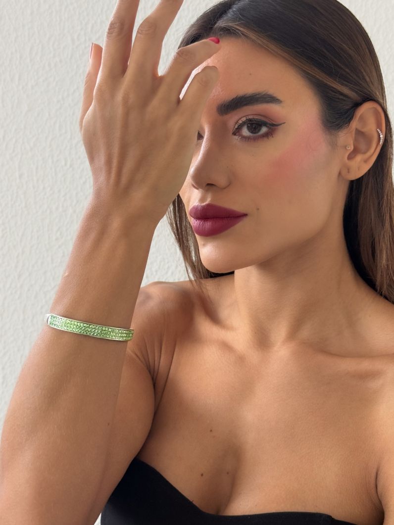 Bracelete Folheado a Ouro 18k e Prata Zircônias Coloridaas