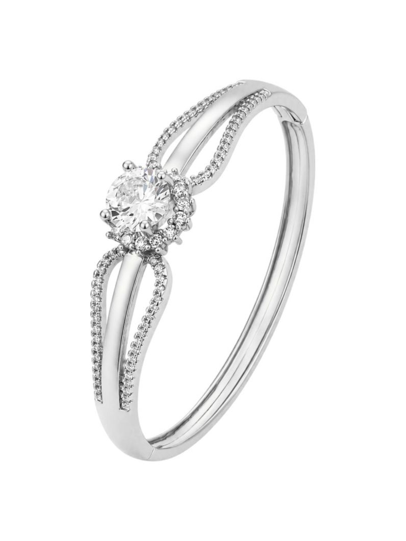 Bracelete Folheado a Ouro 18k e Prata Zirconias Trabalhadas