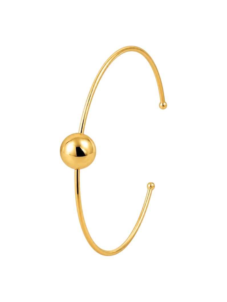 Bracelete Folheado a Ouro 18k Esfera Lisa