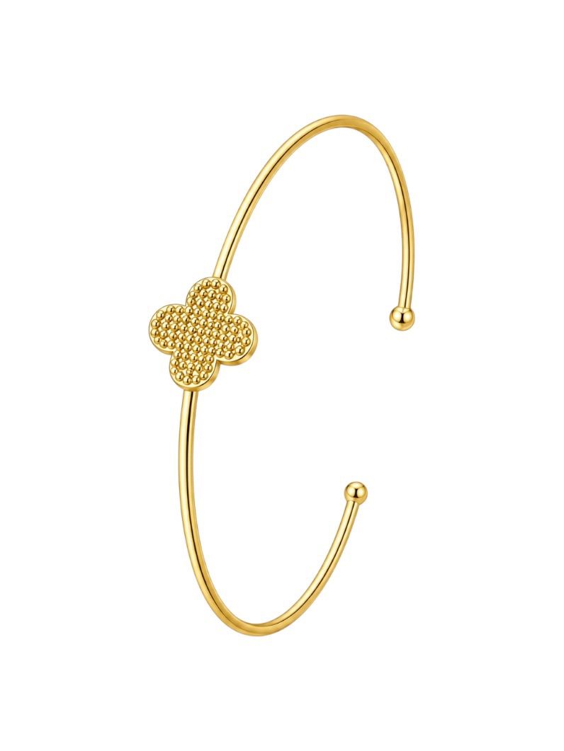 Bracelete Folheado a Ouro 18k Inspiração Vg Texturizado