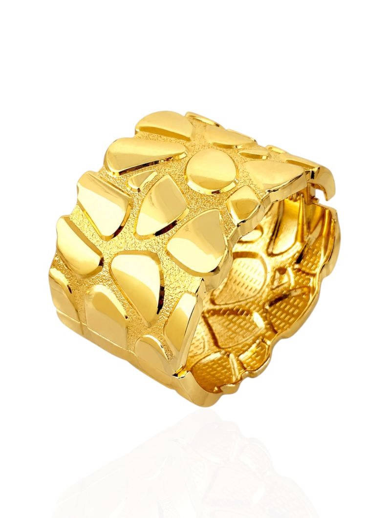 Bracelete Folheado a Ouro 18k Jateado Desenhado