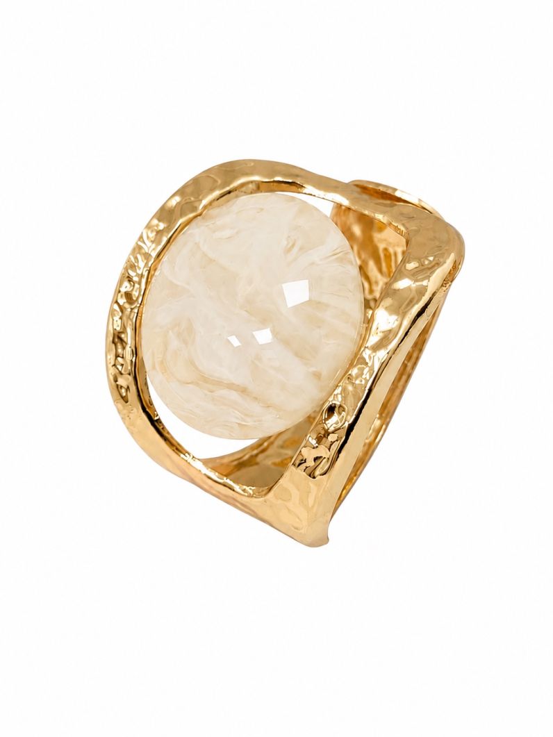 Bracelete Folheado a Ouro 18k Martelado e Resinado