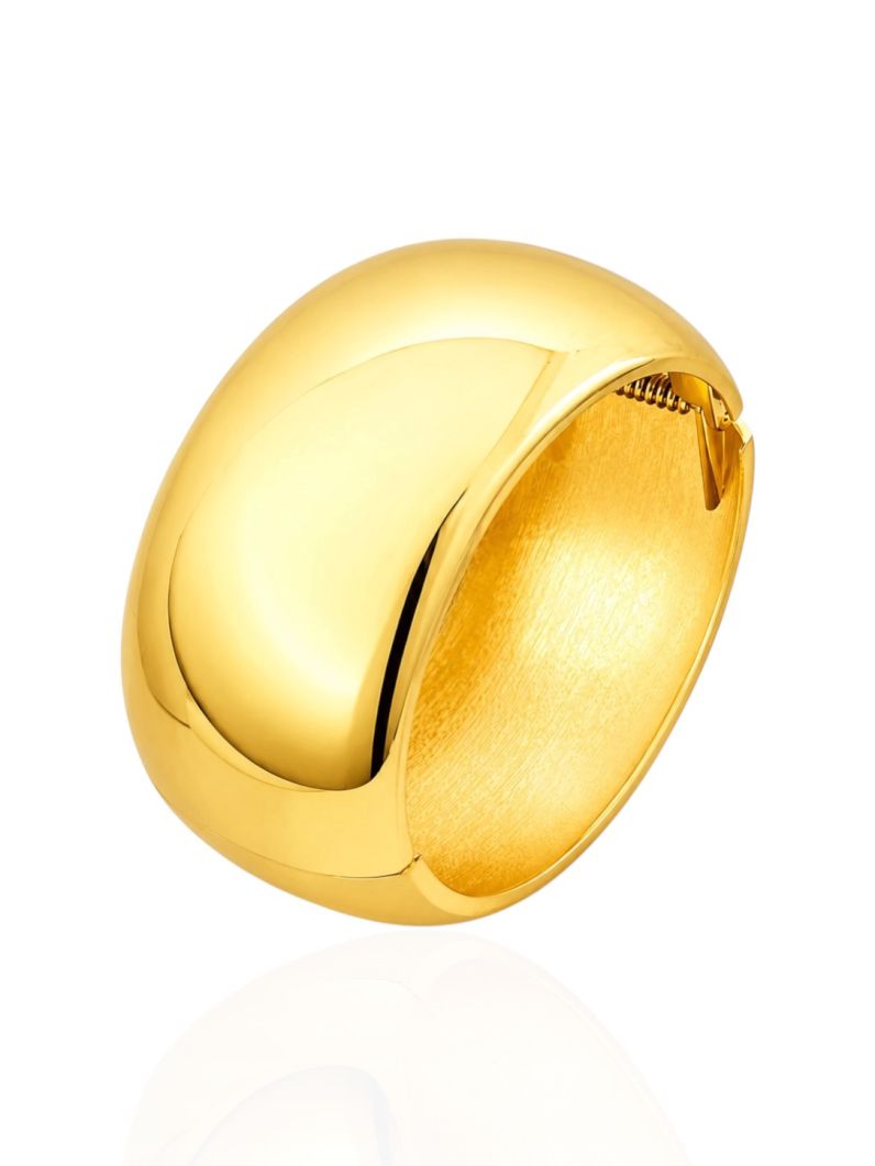 Bracelete Folheado a Ouro 18k Maxi Liso