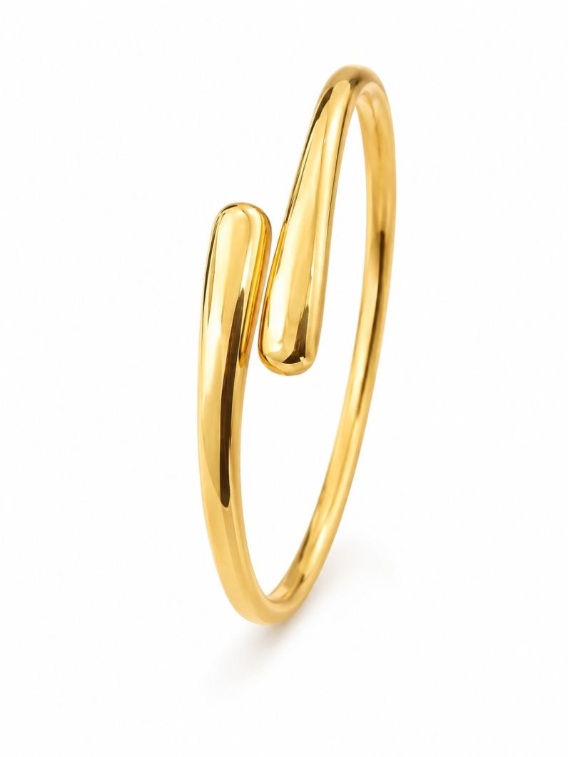 Bracelete Folheado a Ouro 18k Minimalista Lisas