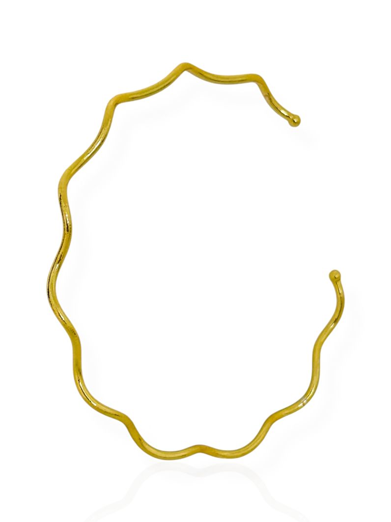 Bracelete Folheado a Ouro 18k Ondulado