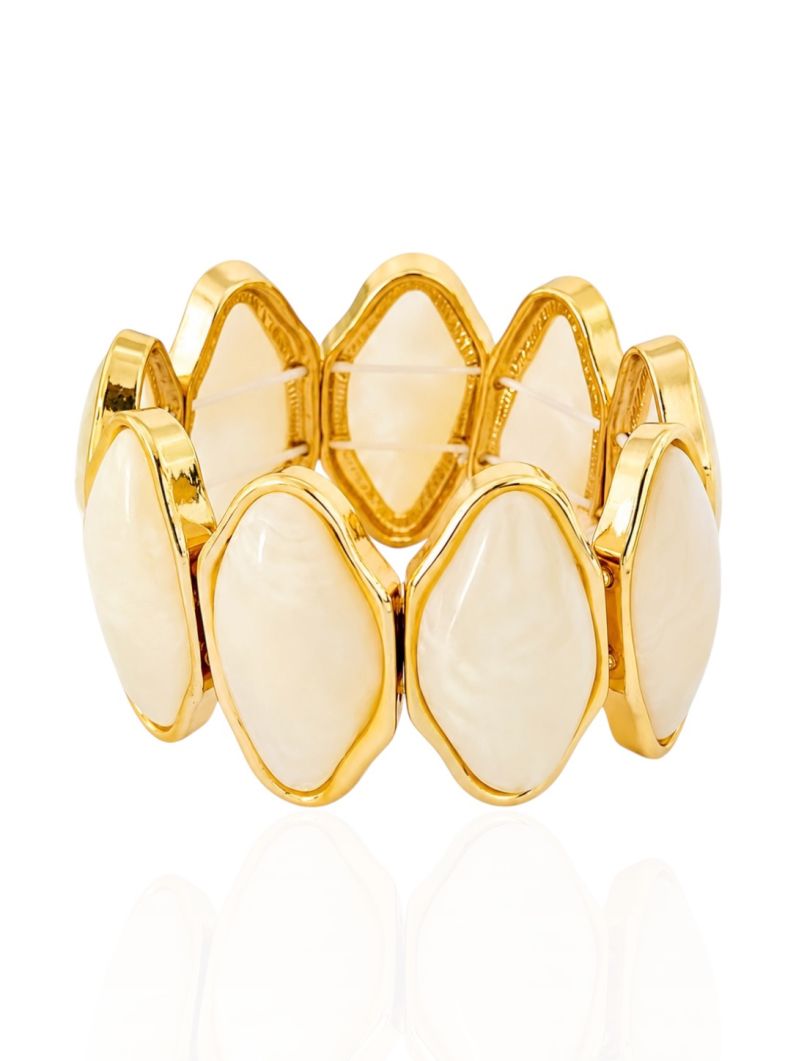 Pulseira Folheado a Ouro 18k Organico Resinado