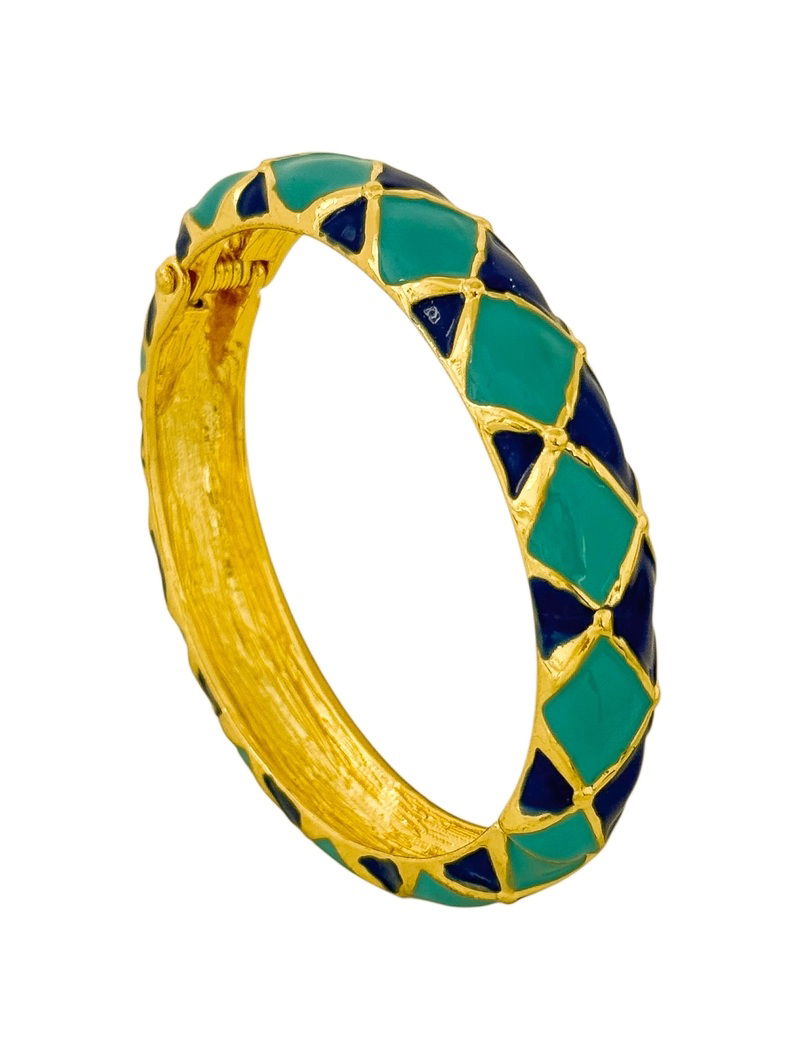 Bracelete Folheado a Ouro 18k Resinado Colorido