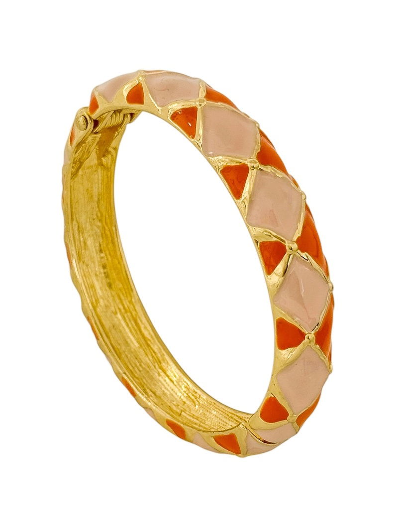 Bracelete Folheado a Ouro 18k Resinado Colorido