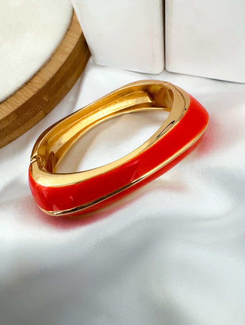 Bracelete Folheado a Ouro 18k Resinado Colors
