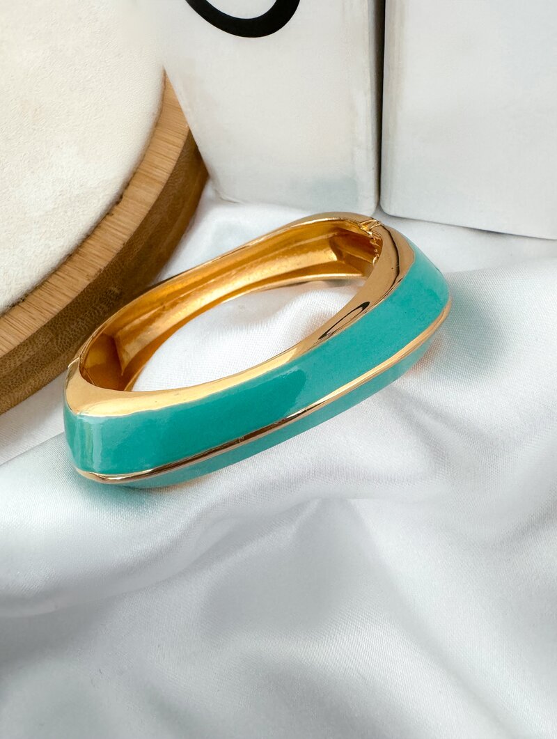 Bracelete Folheado a Ouro 18k Resinado Colors