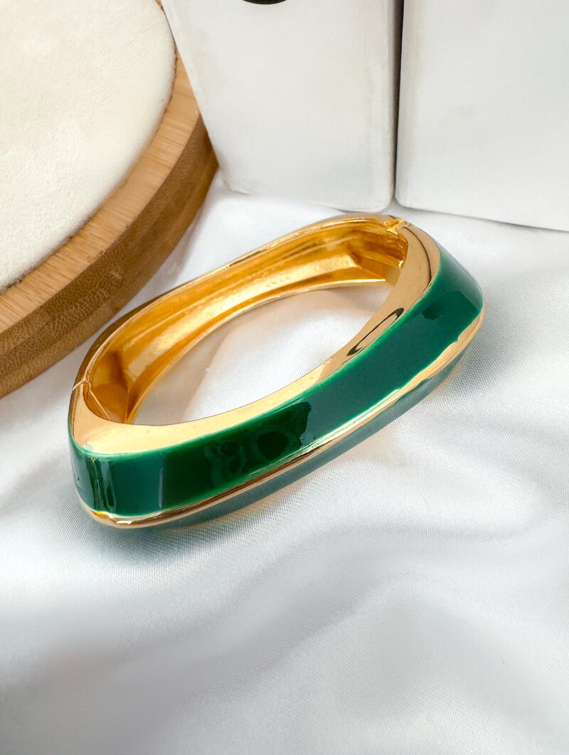 Bracelete Folheado a Ouro 18k Resinado Colors