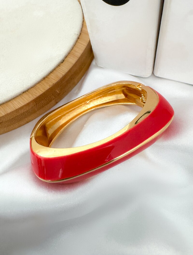 Bracelete Folheado a Ouro 18k Resinado Colors