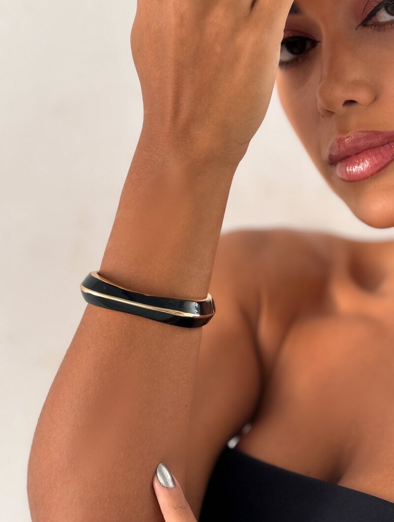 Bracelete Folheado a Ouro 18k Resinado Colors