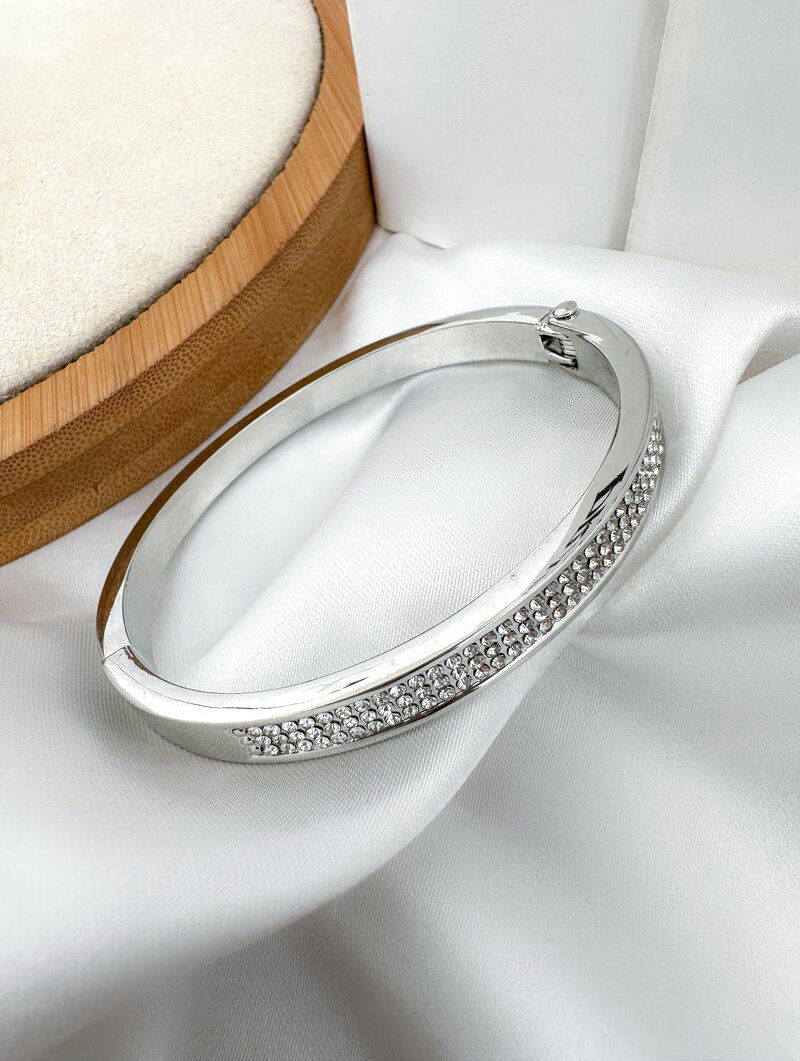 Bracelete Folheado a Ouro e a Prata Modelo Luxuoso.