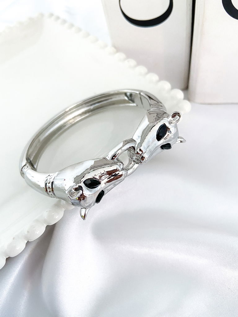 Bracelete Folheado Leopardo com olho de Zirconia