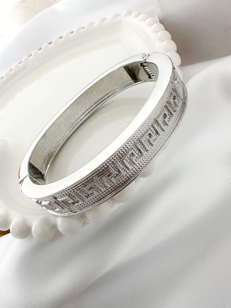 Bracelete quadrado inspiração joalheria folheado a ouro 18k e prata