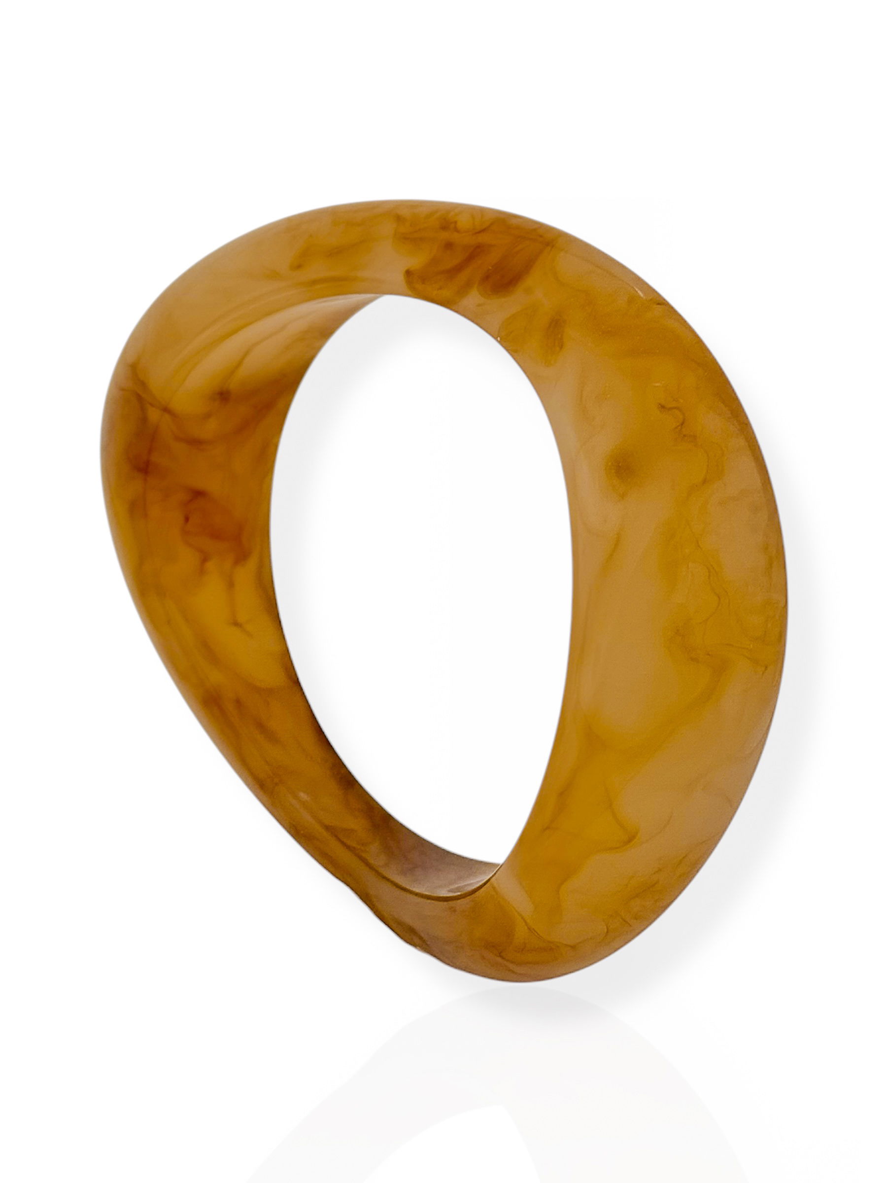 Bracelete Resinado Canoa Marmorizado