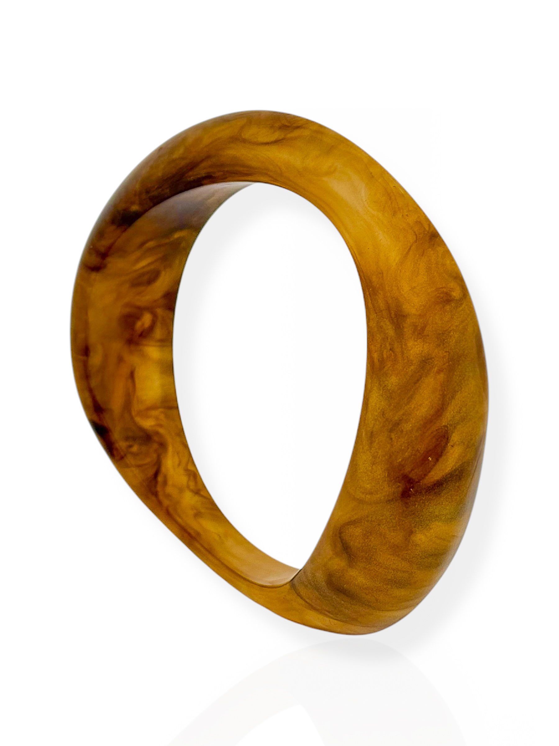 Bracelete Resinado Canoa Marmorizado