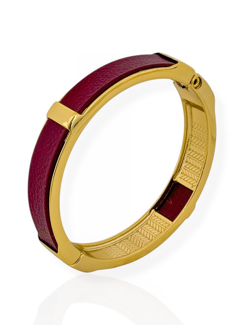 Bracelete Semi Joia com Couro
