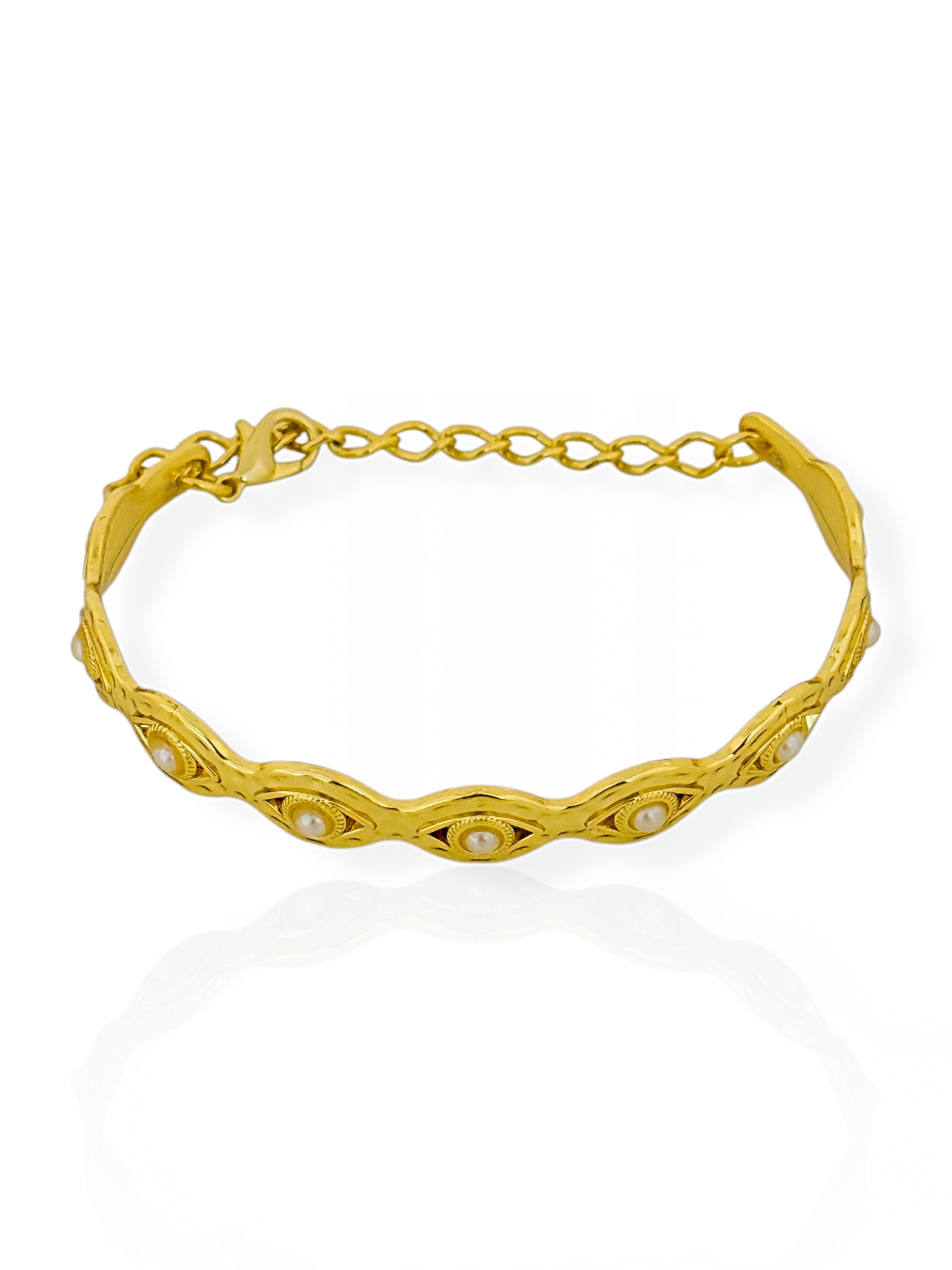 Bracelete Semi Joia Com Pérola