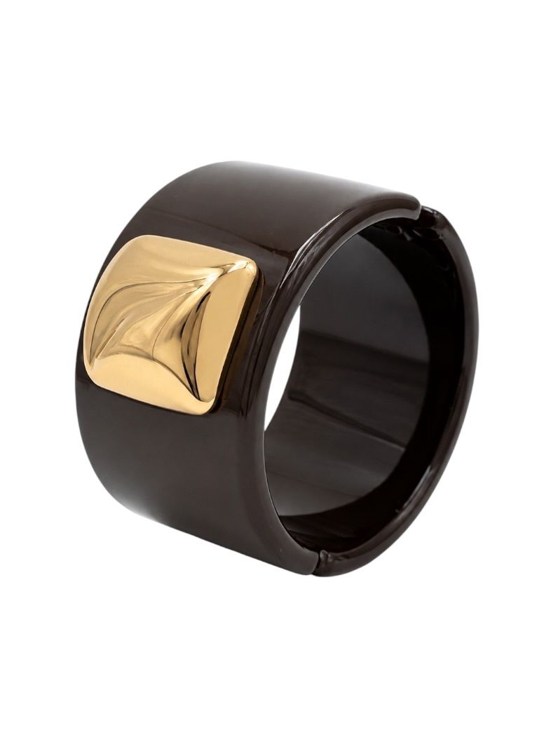 Bracelete Semi Joia Design Resinado Moderno