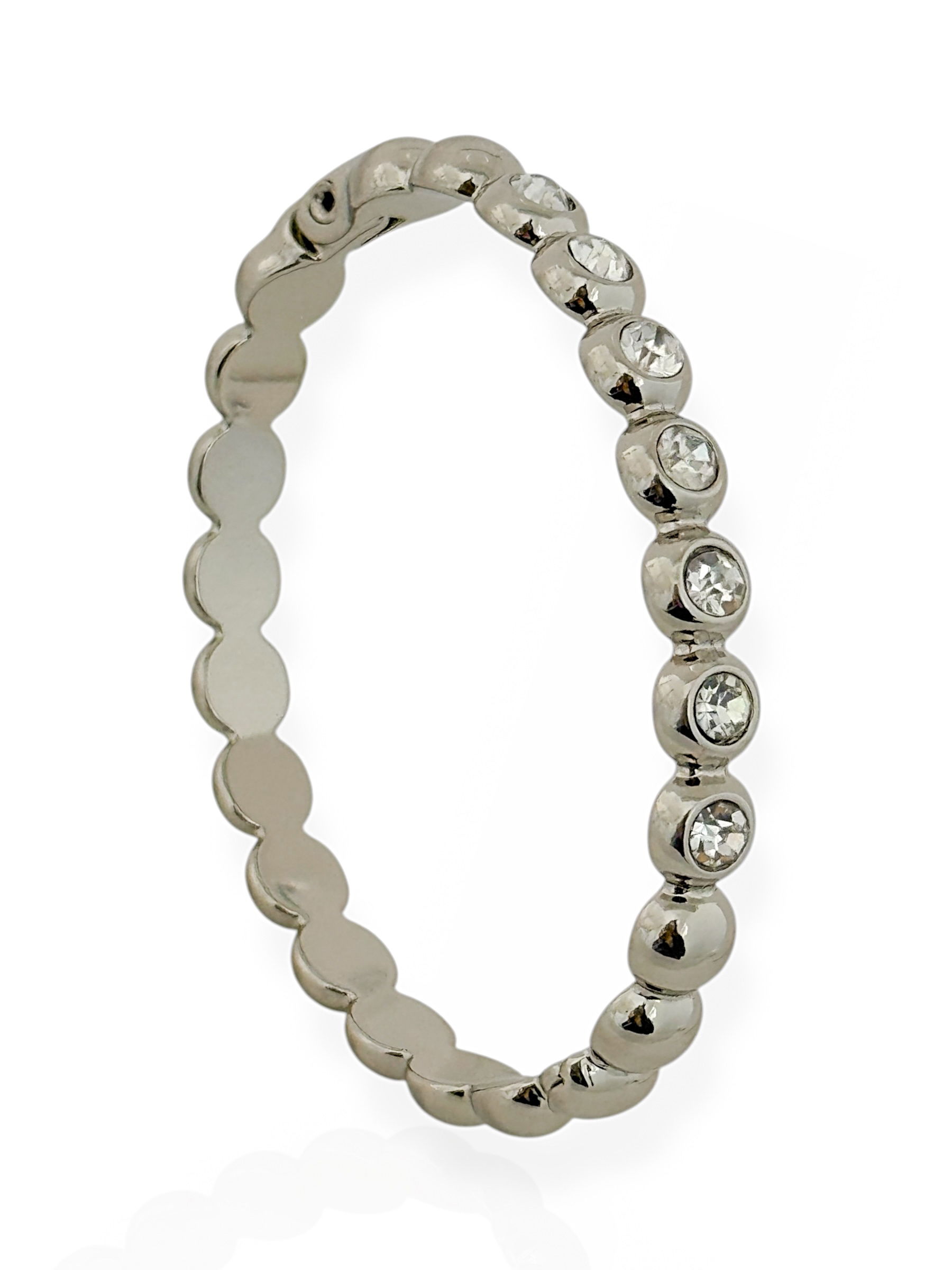 Bracelete Semi Joia Esferas com Zircônias
