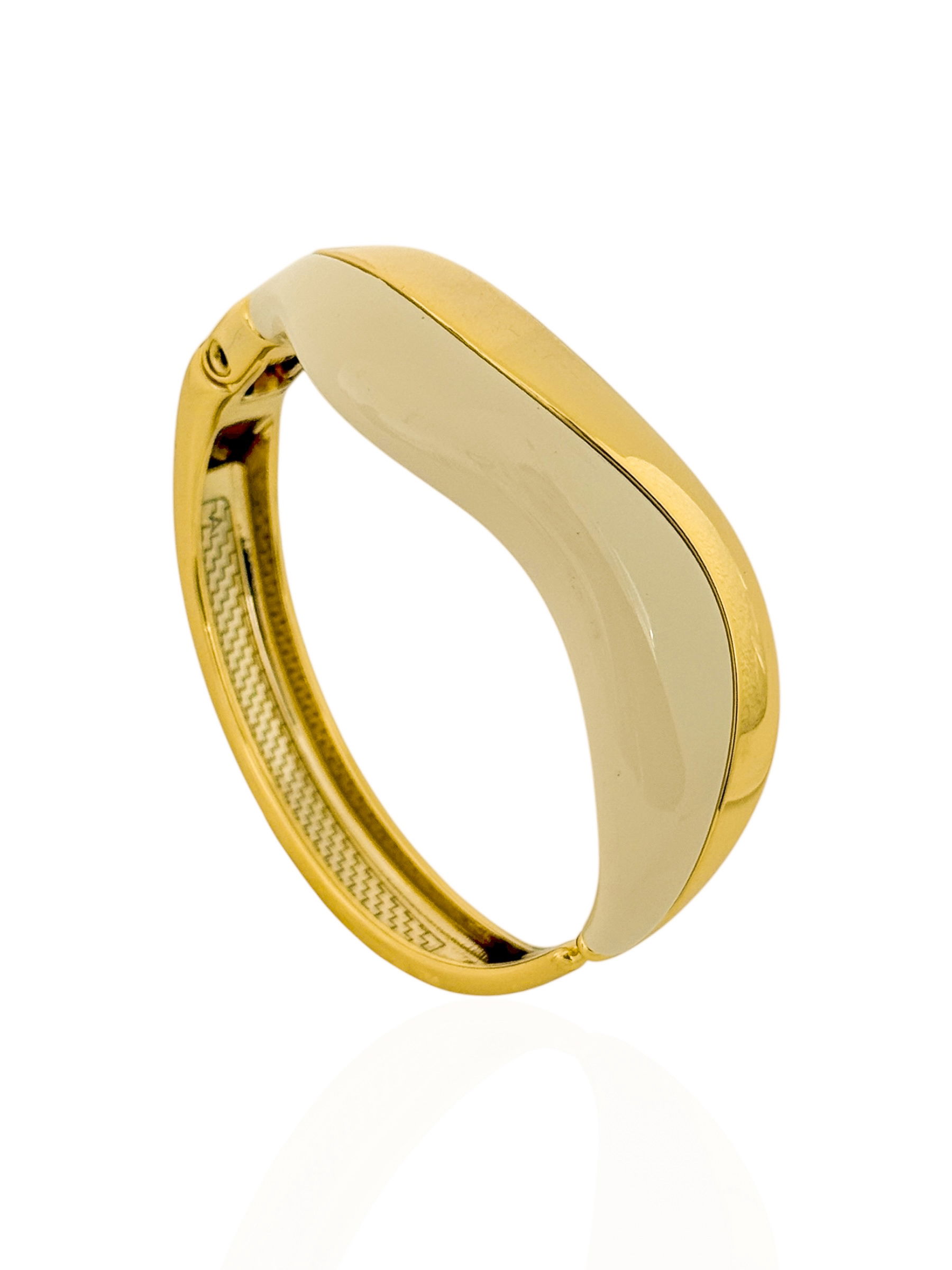Bracelete Semi Joia Ondulado Max Com Resina